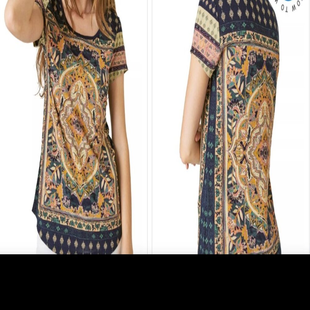 NWT Lucky Brand Persian Carpet women's top, size 3X - Picture 6 of 6